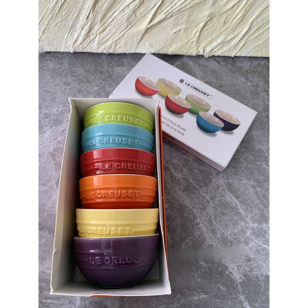 LE CREUSET 르쿠르제 사기밥국그릇 미니 밥공기 세트6종 12CM