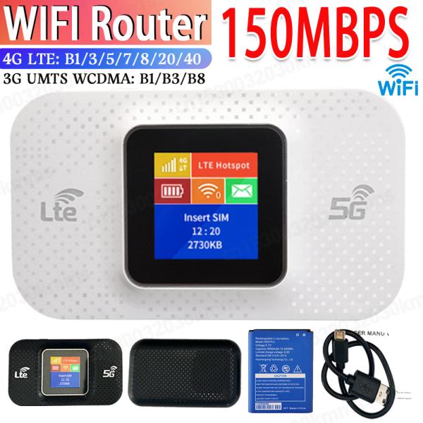 휴대용 포켓 Mifi 모뎀 SIM 카드 슬롯 무선 와이파이 라우터 야외 차량용 모바일 와이파이 핫스팟 4G LTE