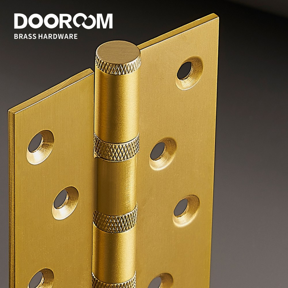 [해외] 힌지 Dooroom 황동 널링 도어 경첩 4 인치 5 자유로운 슬롯 부드럽고 두꺼운 음소거