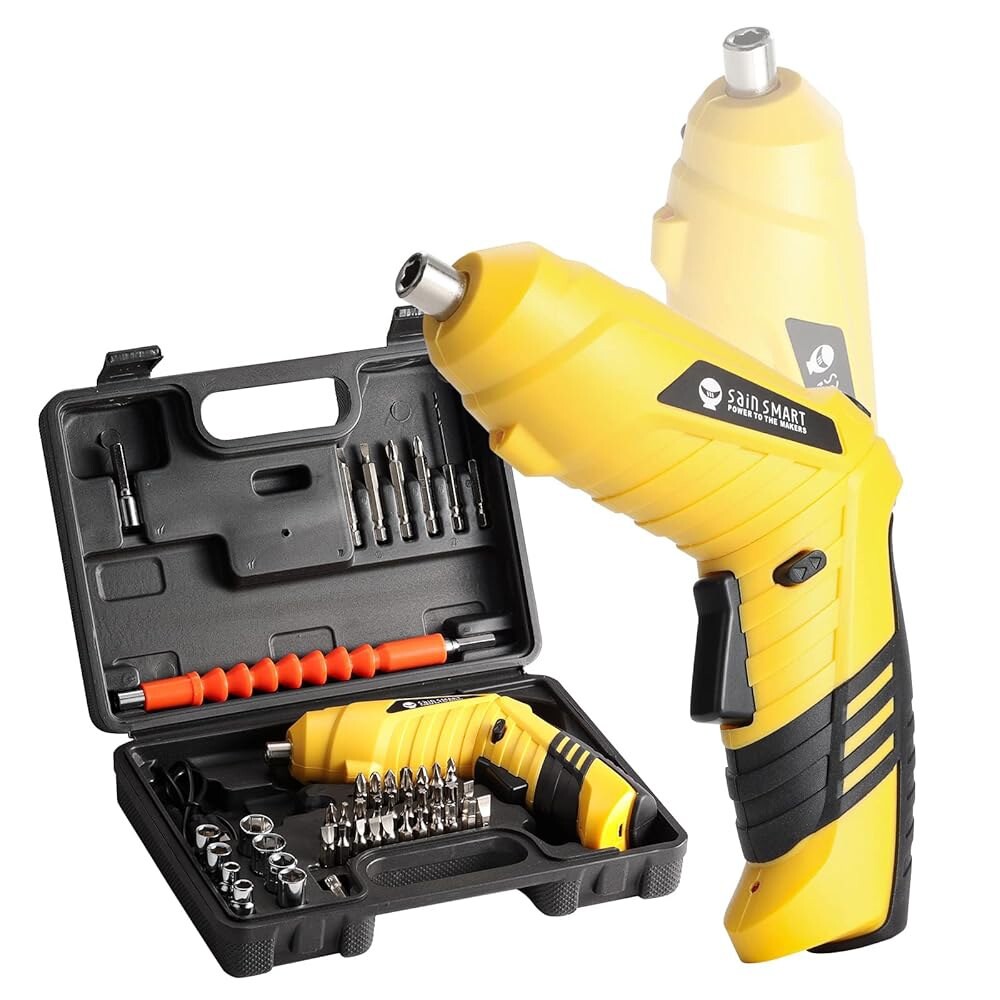 [오늘출발] 충전식 3.6v 리튬 배터리와 1 /4 u201D 헥스 척이 장착된 사인스마트 무선 전기 드라이버 45pcs 비트 연장