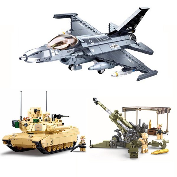 [오늘출발] [해외] 2차 세계 대전 군사 M777 곡사포 빼빠F-16 전투기 M1A2 Sep Abrams 탱크 클래식 육군 빌딩 블록 벽돌 모