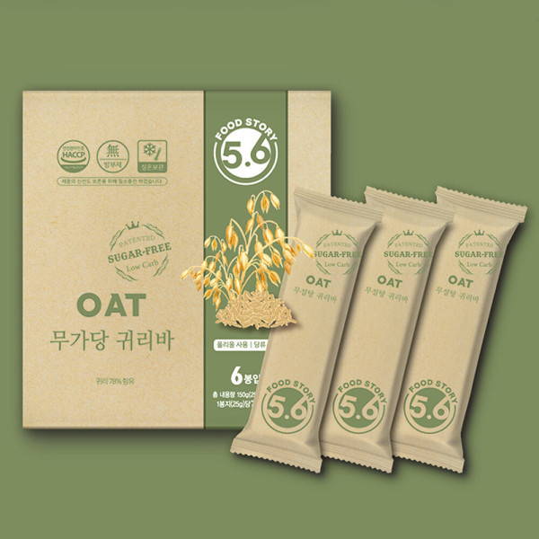 [다현에프앤비]푸드스토리5.6 무가당 견과류 넛츠바 6개입 귀리바 들깨바 오리지널바 카카오닙스바 다이어트 건강 당뇨 단백질 간식