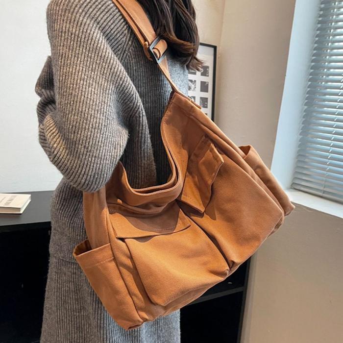 BZJL9SZE_4C데일리 캔버스 여성 숄더 크로스백 brown