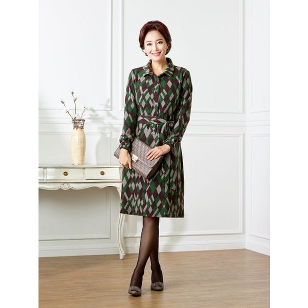 폴리아나 기모 원피스+제천 벨트 K194OP01