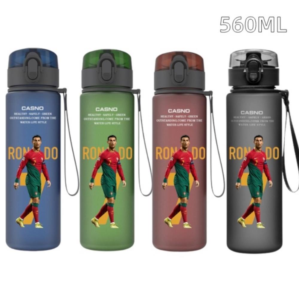 [오늘출발] 파티 풍선  2024 FIFA 메시 호날두 네이마르 축구 스타 560ML 대용량 물컵 휴대용 플라스틱 야외 스포츠 물