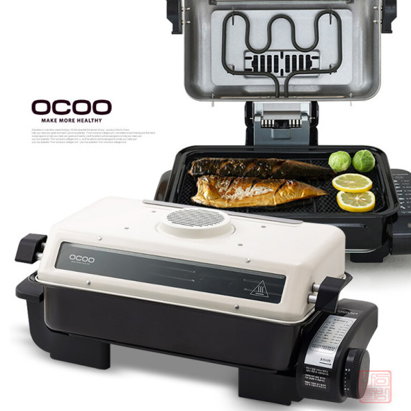 [오늘출발] 오쿠 오쿠 상하 이중열선 전기 양면 생선그릴 바베큐 생선구이기 전기팬 전기그릴 삼겹살구이기