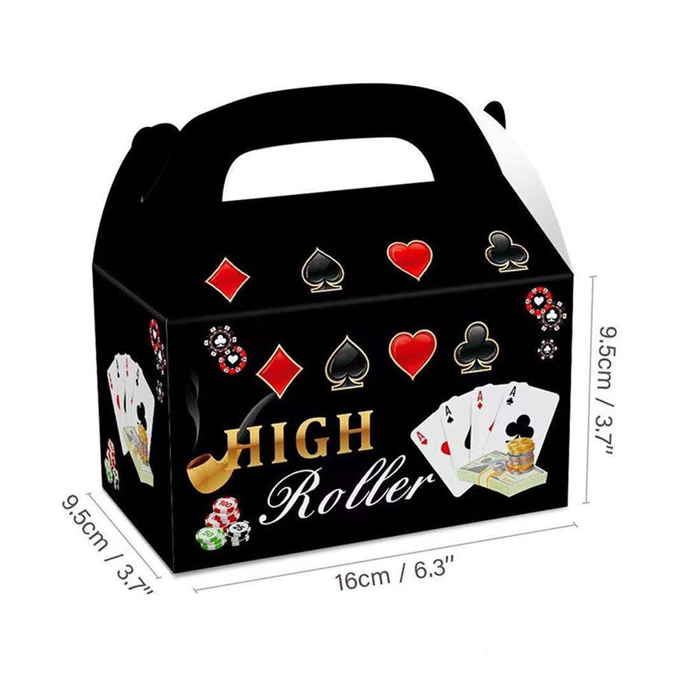 카지노 포커 테마 파티 종이 캔디 박스 카지노 주사위 칩 파티 선물 상자 어린이 생일 포커 휴대용 캔디