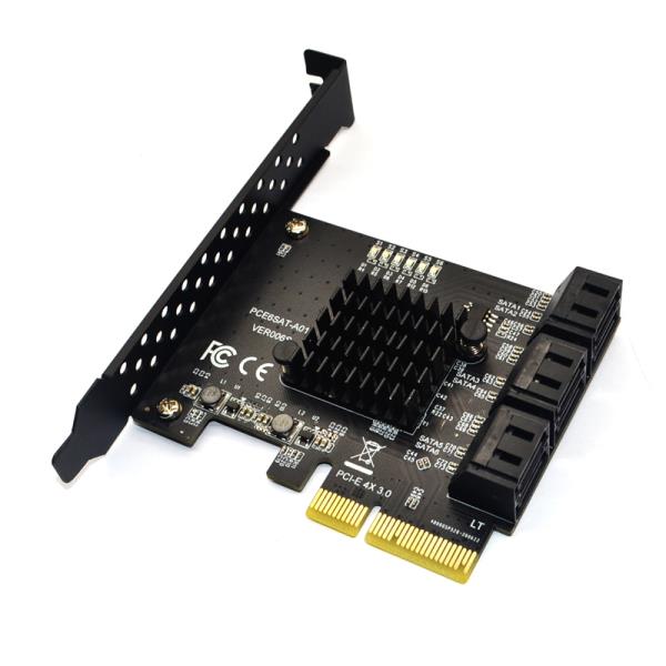 커넥터 SATA 3.0 확장 카드 어댑터 라이저 단일 포트 IPFS 마이닝용 ASMedia ASM1166 칩 6Gbps PCI-Expre
