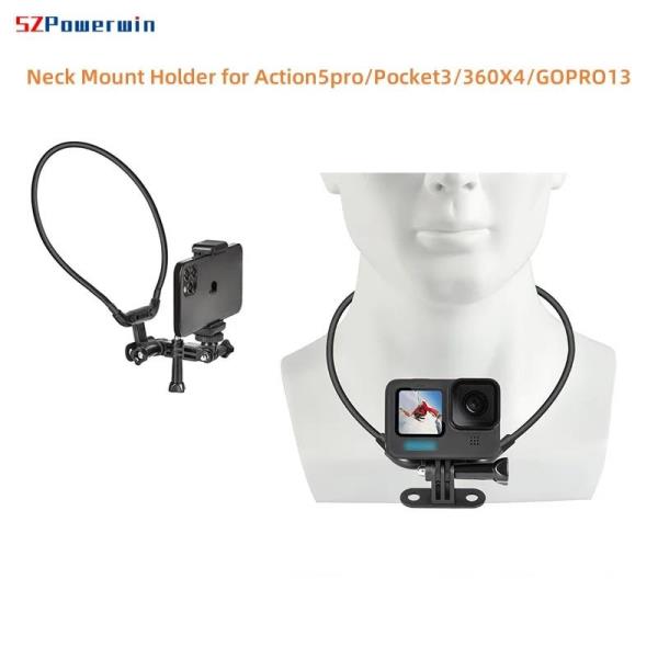 DJI Osmo Action 3 2 용 걸이식 목 마운트 거치대 1 인칭 시점 촬영 브이로그 POV Insta360 ONE X4