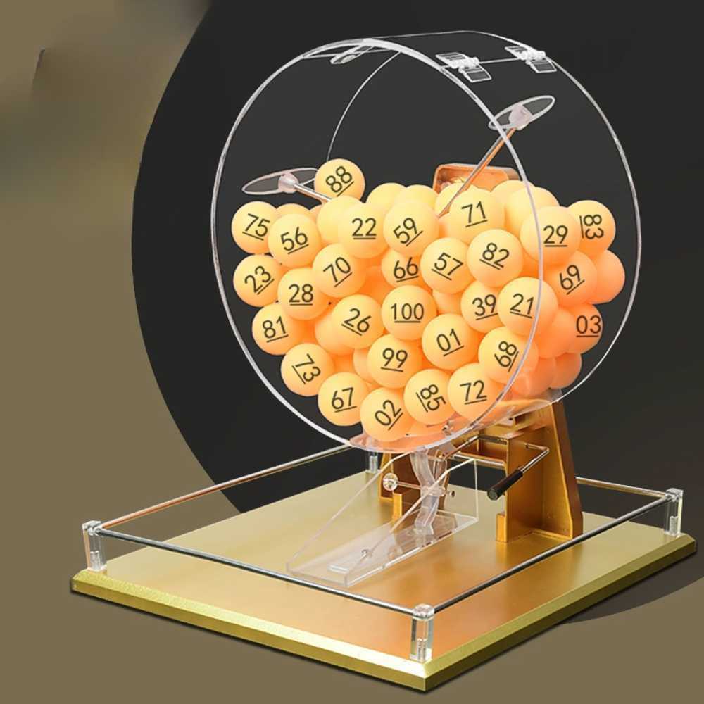 번호뽑기 수동 아크릴 복불복 룰렛 뽑기통 1-100번