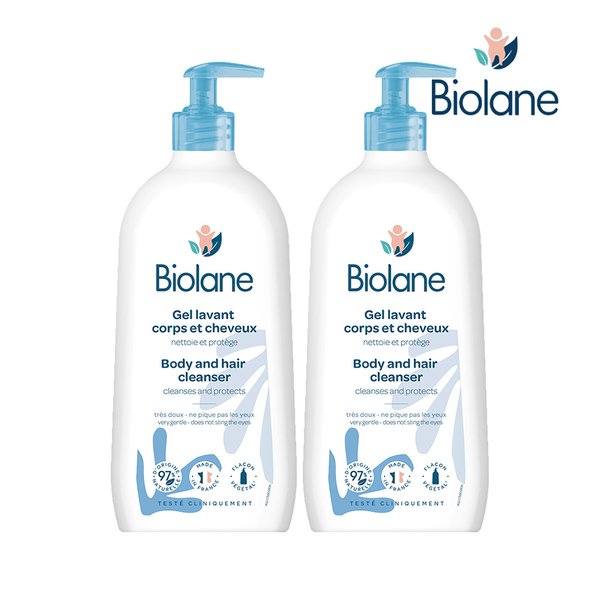 비올란 비올란 2 in 1 바디앤헤어 클렌저 750ml x2개 아기 신생아 올인원 저자극 코코넛워시