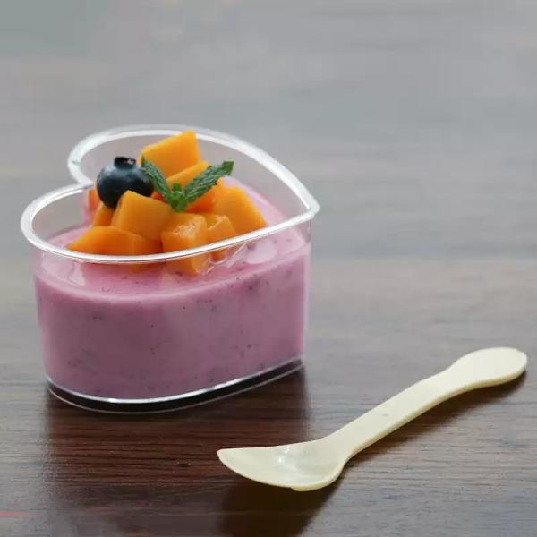 만물상 하트 푸딩 젤리 보틀 투명 그릭 과일젤리 디저트 포장컵 일회용 50개 과일 용기228419