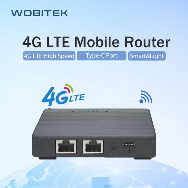 [오늘출발] WOBITEK 4G LTE 인터넷 라우터 Sim 카드 슬롯 잠금 해제 모바일 스팟 모뎀 WiFi TypeC 포트 300Mbps 무선 L