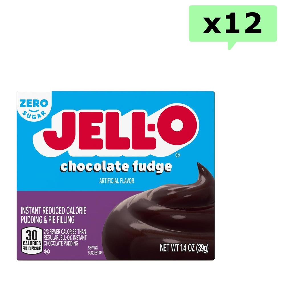 젤로 젤-오 초코 퍼지 푸딩 파이 필링 제로슈가 39g 12개 (미국) Jell-O Chocolate Fudge Pudding  Pie Fi