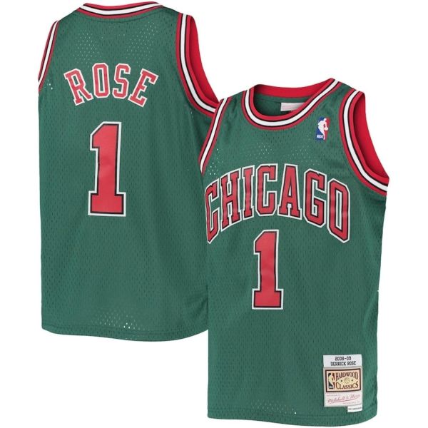 [해외] 미첼  네스 남성 NBA 시카고 불스 로즈 2008-091 Hardwood 클래식 Swingman 져지 - 다크 그린