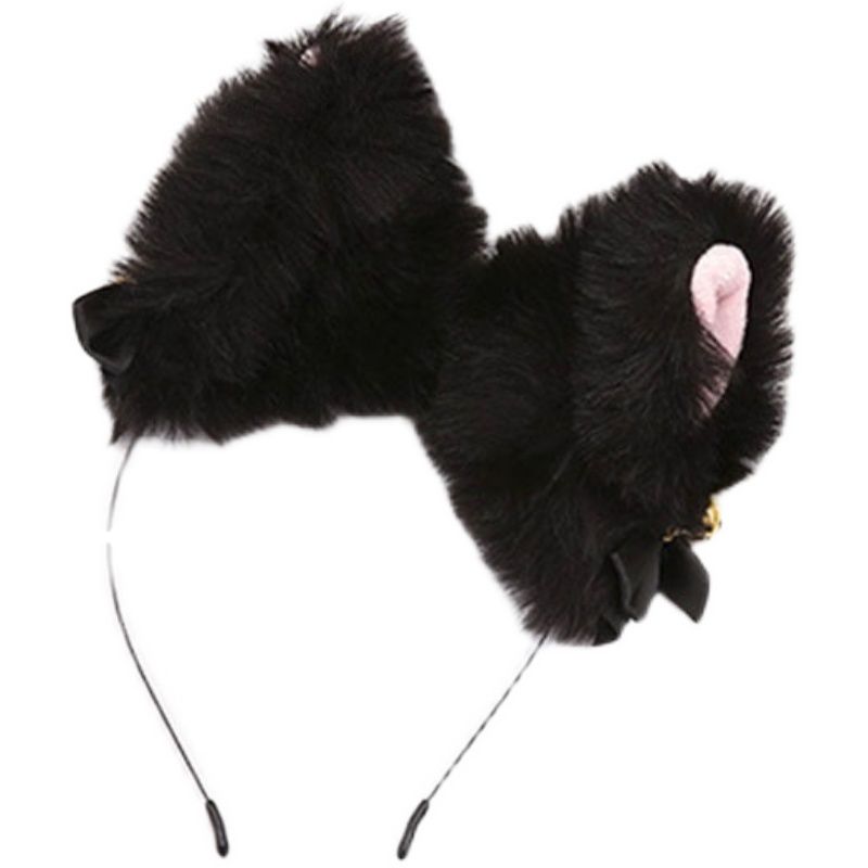 여성 귀여운 귀 장식 여우 머리띠 고양이 머리 귀띠 레드 네트
