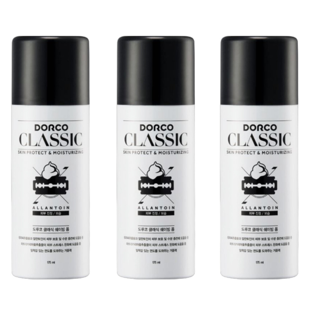 [오늘출발] 도루코 도루코 클래식 쉐이빙폼 175ml x 3개 쉐이빙 면도 쉐이브 거품 폼 크림 젤