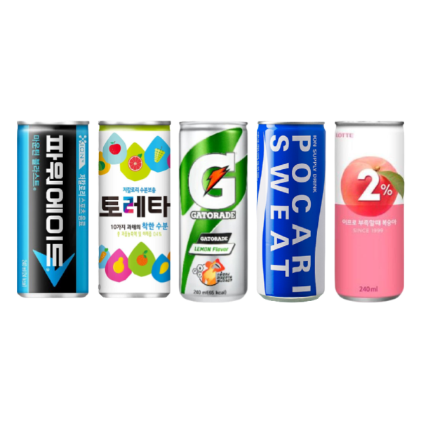 [오늘출발] 파워에이드 240ml 이온음료 캔 5종 6캔씩 / 게토레이 + 포카리 + 토레타 + 이프로 부족할때 + 파워에이드 / 총 30캔