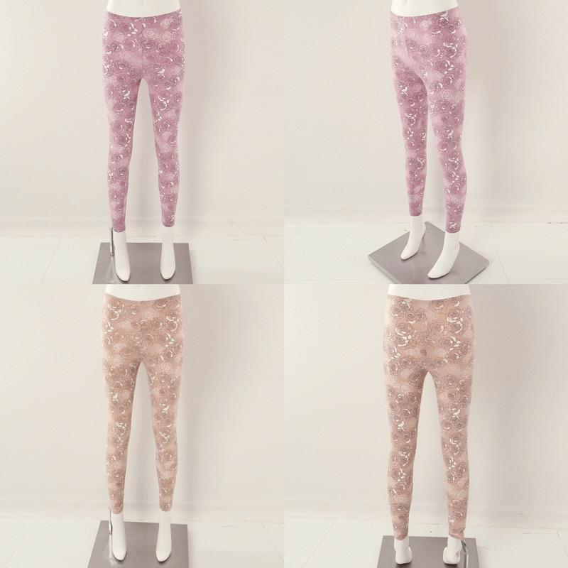 비너스 비너스(행사) 비너스 부드러운 신축성좋으모달 번아웃 여성 9부 내복 하의VLG6042L VLG6042L_T