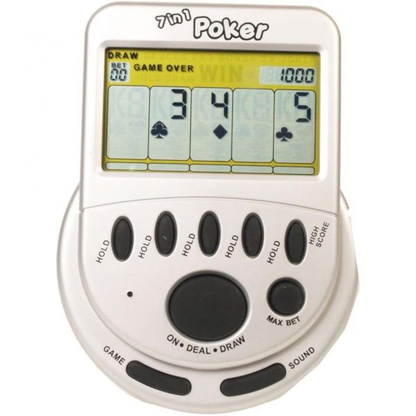 프리미엄 휴대용 게임기 오락 게임 콘솔 존 N의 클래식 메가 스크린 7-in-1 포커 핸드헬드 게임. 한센 주식
