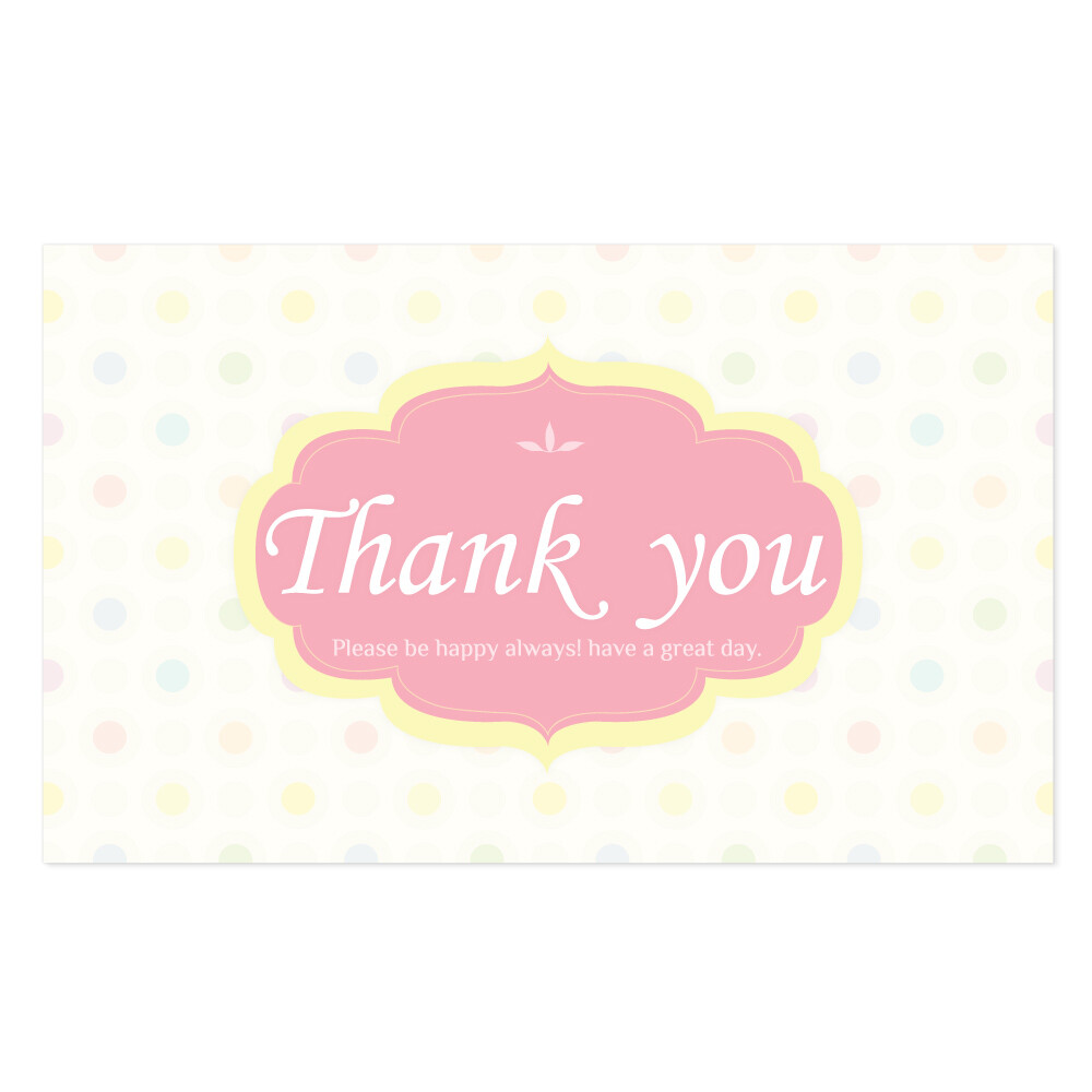 [디자인마음새][오늘출발] 마음새 도트 미니카드 5매 땡큐 감사카드 감사데이 위클래스 학교 업체 선물포장 이벤트