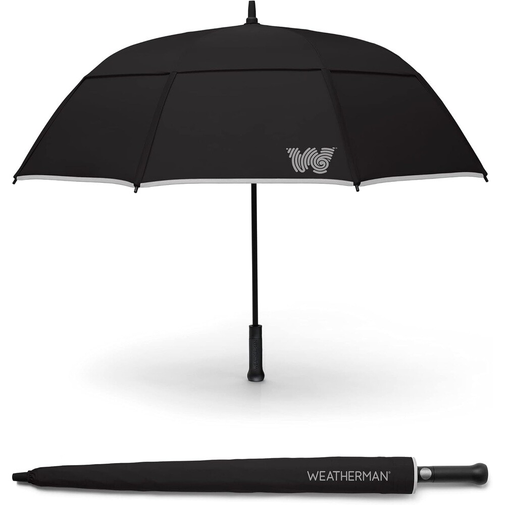 Weatherman 최대 55mph의 바람을 견디는 방풍 우산 장우산 태풍우산 튼튼한우산-검은색