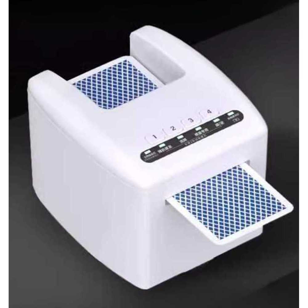 자동 카드 셔플기계 휴대용 게임 바카라 전동 분배기 딜러 포커 화이트