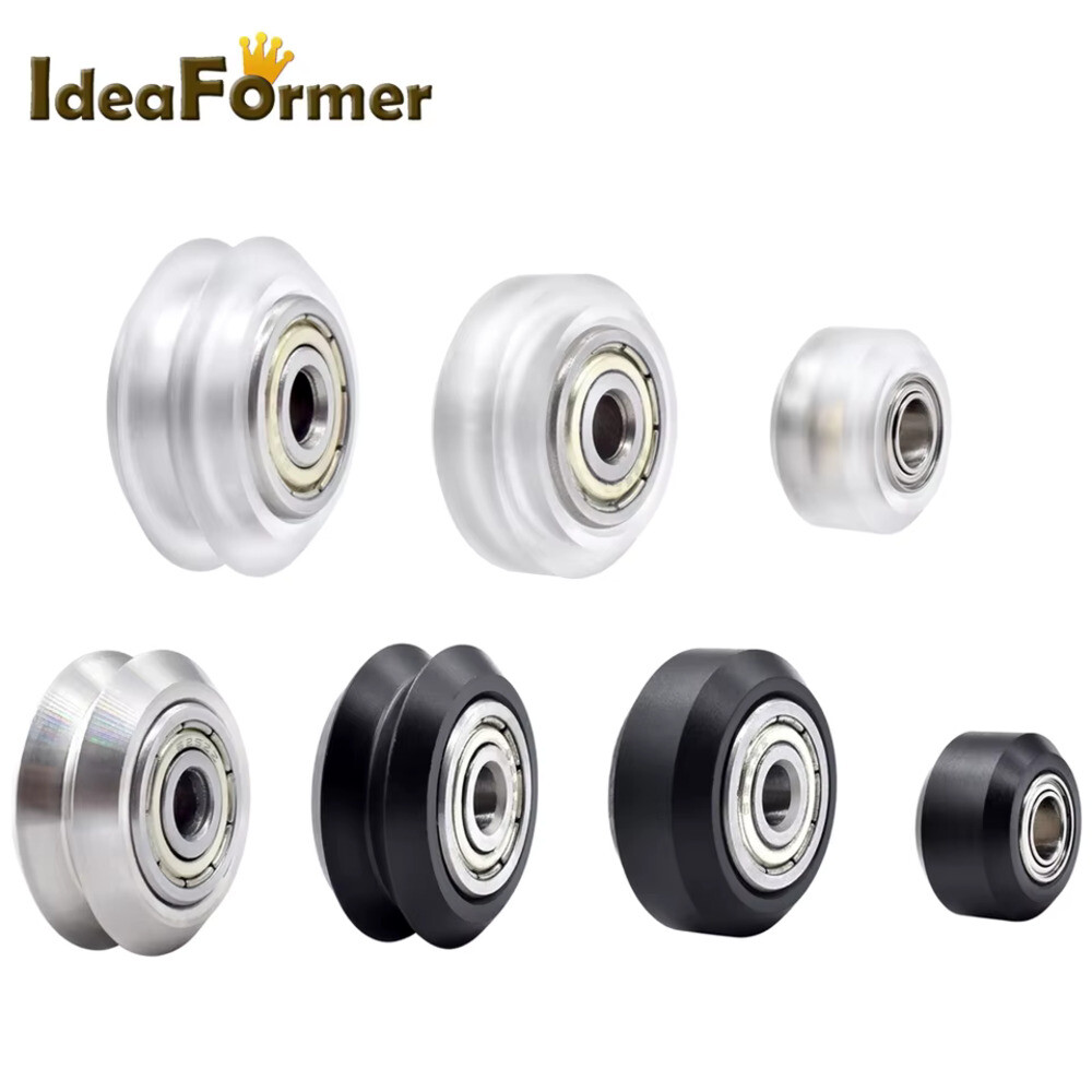 호환부품 CNC Openbuilds 플라스틱 휠 POM MR105ZZ 625ZZ V 슬롯 베어링 보어 5mm 패시브 라운드 기어 펄린