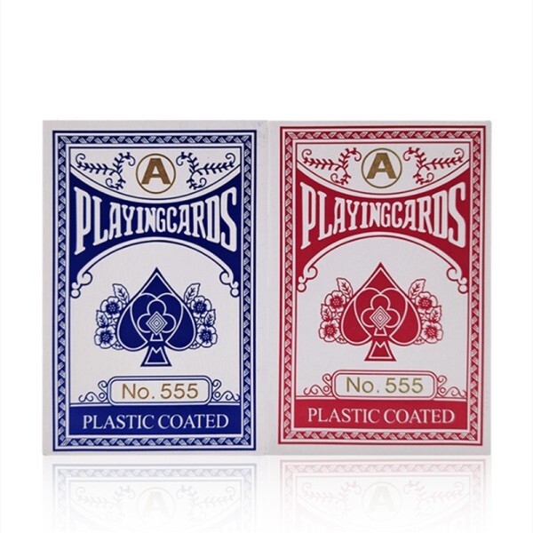 그레이 코어 페이퍼 포커 킹 데크 플레잉 카드 매직 도구 파티 테이블 게임 레드 블루 54 개 세트 신