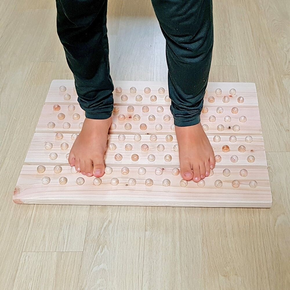 순수 편백나무 발지압판 왕구슬대형/지압기/안마기/마사지/발바닥/지압/발매트/매트/발/안마/지압판/가정용