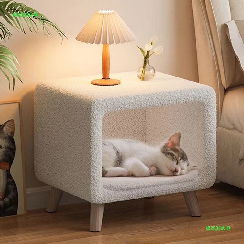 침대 옆 캣하우스 탁자 북유럽스타일 소형 심플한 침대 옆 선반 사이드 캐비닛 침실 수납 캐비닛 수납 사이