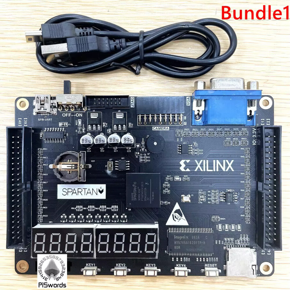 [해외] FPGA 데모 PCB 보드 업데이트 버전 자일링스 스파르탄 6 XC6SLX16 256Mb SDRAM EEPROM 플래시 SD 슬롯 포함