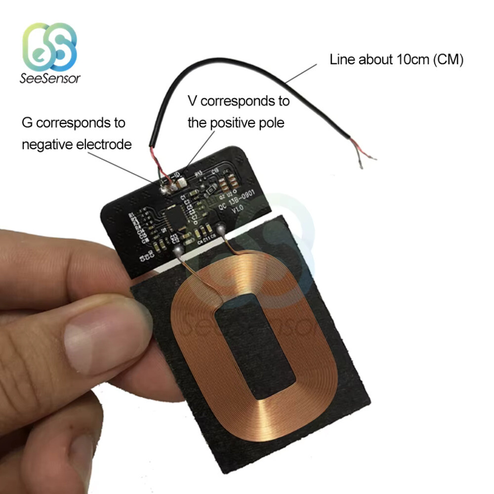 Qi 무선 충전 표준 범용 충전기 PCBA 회로 기판 코일 포함 DIY QI 리시버 5V 1A 5W