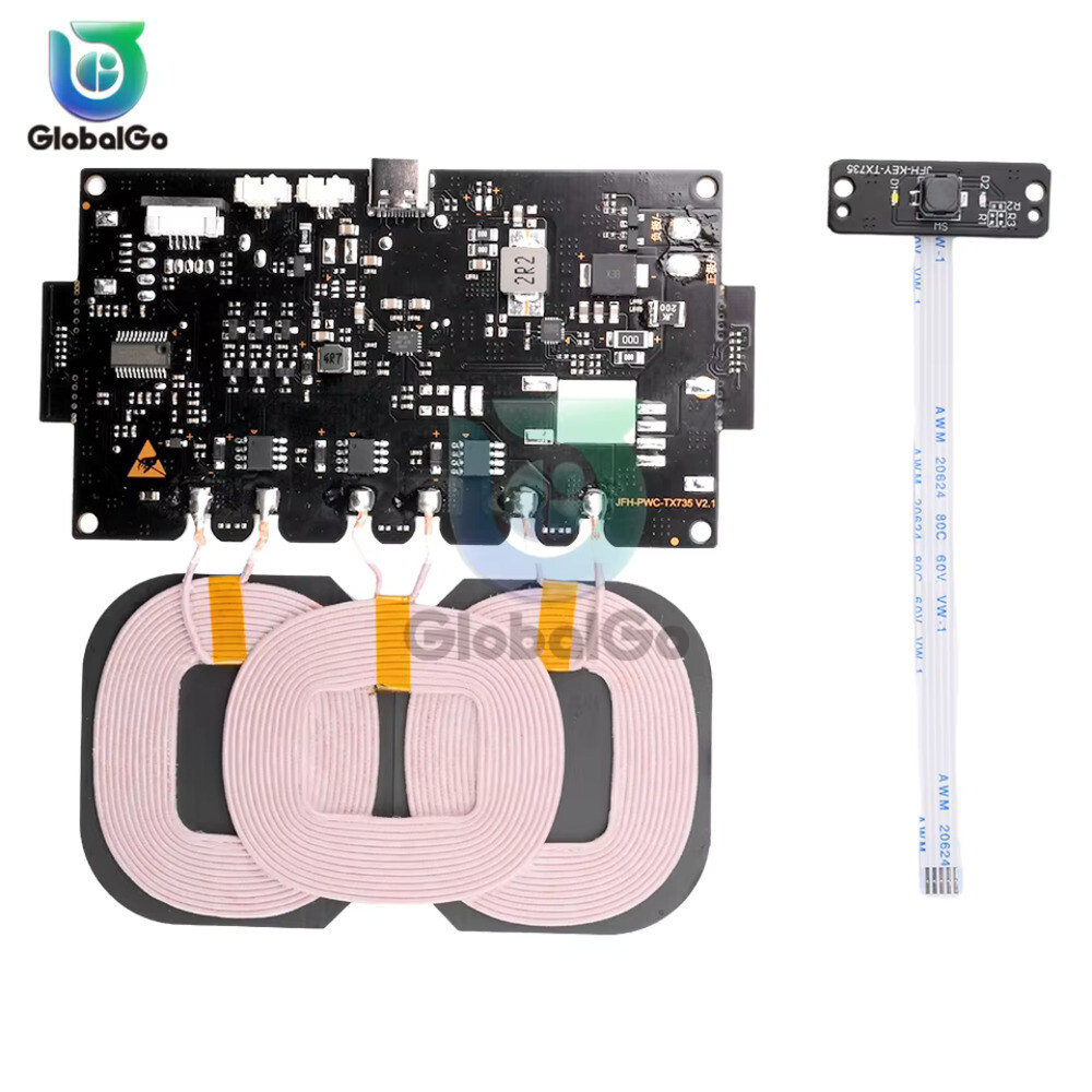 20W 12V 무선 고속 충전 휴대 전화 충전기 모듈 송신기 PCBA 회로 기판 대형 코일 DIY