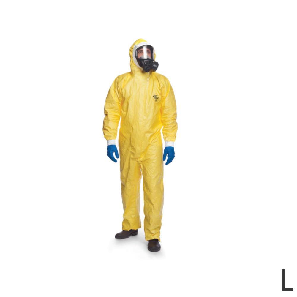 [듀폰코리아]듀폰 생명공학 연구복 보호복 노란색 농약방제복 도장작업 식품공장 제약공장