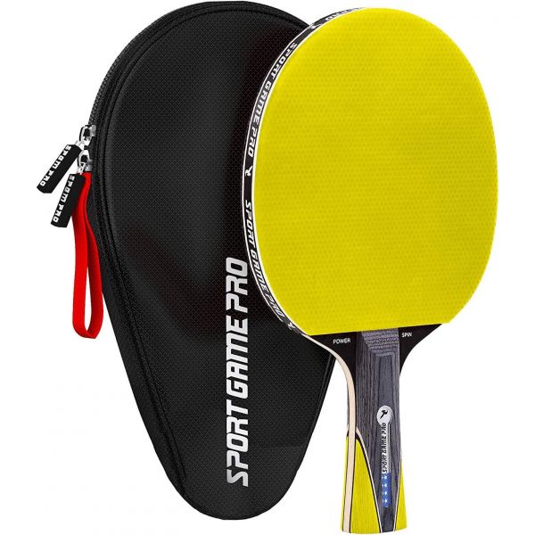 SPORT GAME PRO 킬러 스핀이 있는 탁구 패들 + 케이스 무료 제공 초급자 및 상급자를 위한 전문 라켓 JT 세