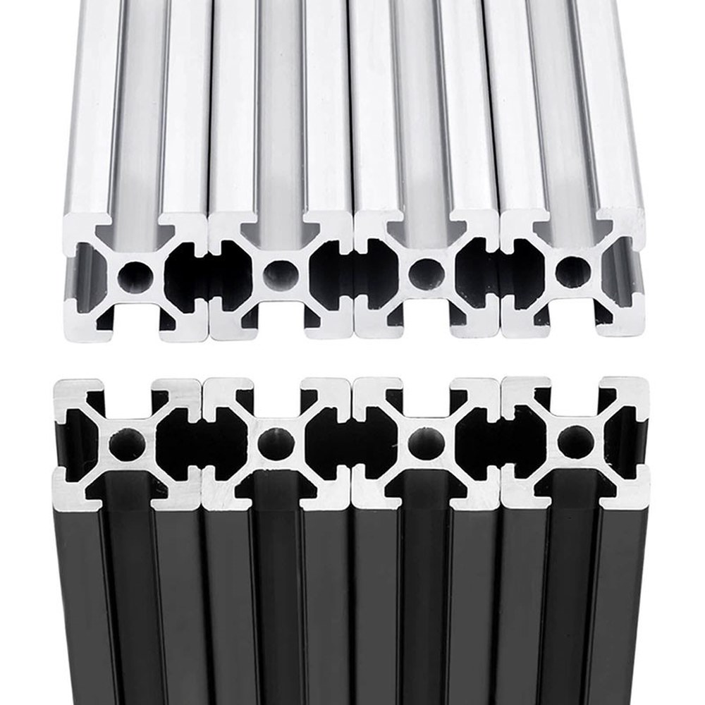 [오늘출발] 알루미늄 압출 T 슬롯 3D 프린터 부품용 양극산화 선형 레일 CNC DIY 실버 블랙 표준 한국 표준 표준 4 개