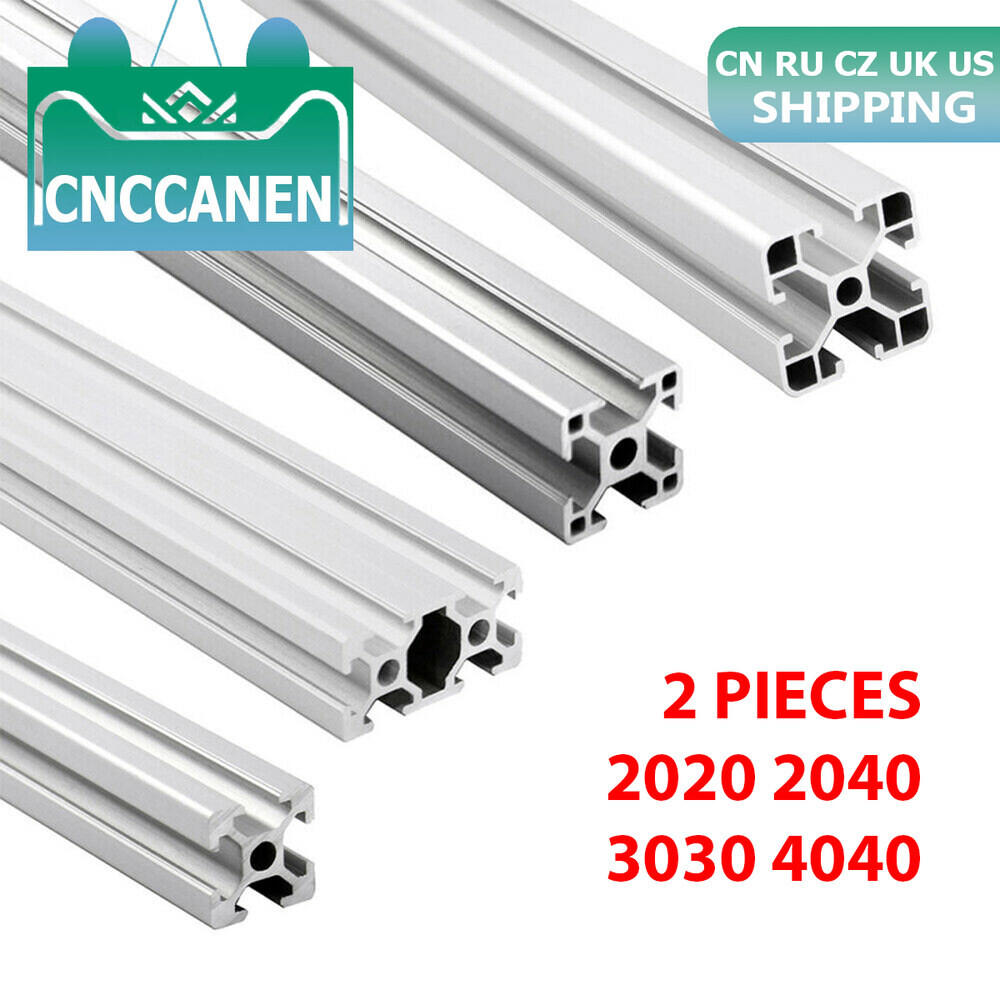 [오늘출발]2PCS 2040 3030 4040 T 슬롯 알루미늄 프로파일 압출 프레임 CNC 3D 프린터 용 표준 한국 표준 표준 선형