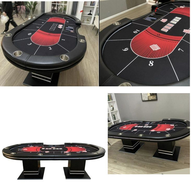 전문 카지노 홀덤 보드 게임 테이블 포커 칩 체스 룸 크기 검정 240x120x80cm 검정 280x140x80cm