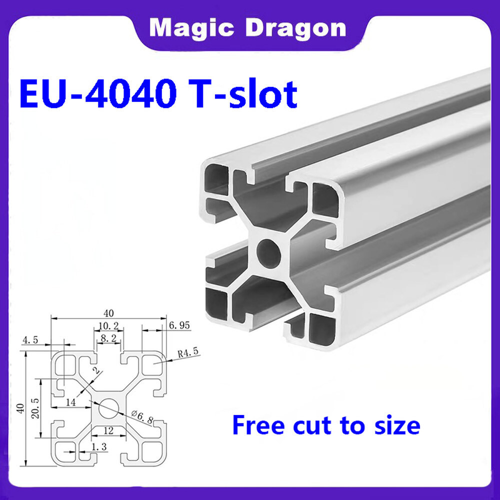 [오늘출발]실버 4040 T 슬롯 표준 한국 표준 표준 양극산화 알루미늄 프로파일 압출 길이 100 1000MM 3D 프린터 CNC용