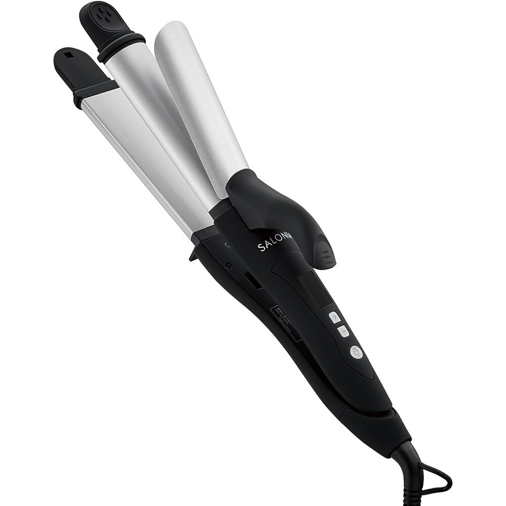 일본 살로니아 2WAY 스트레이트 컬 헤어 고데기 32mm SL-002A-실버