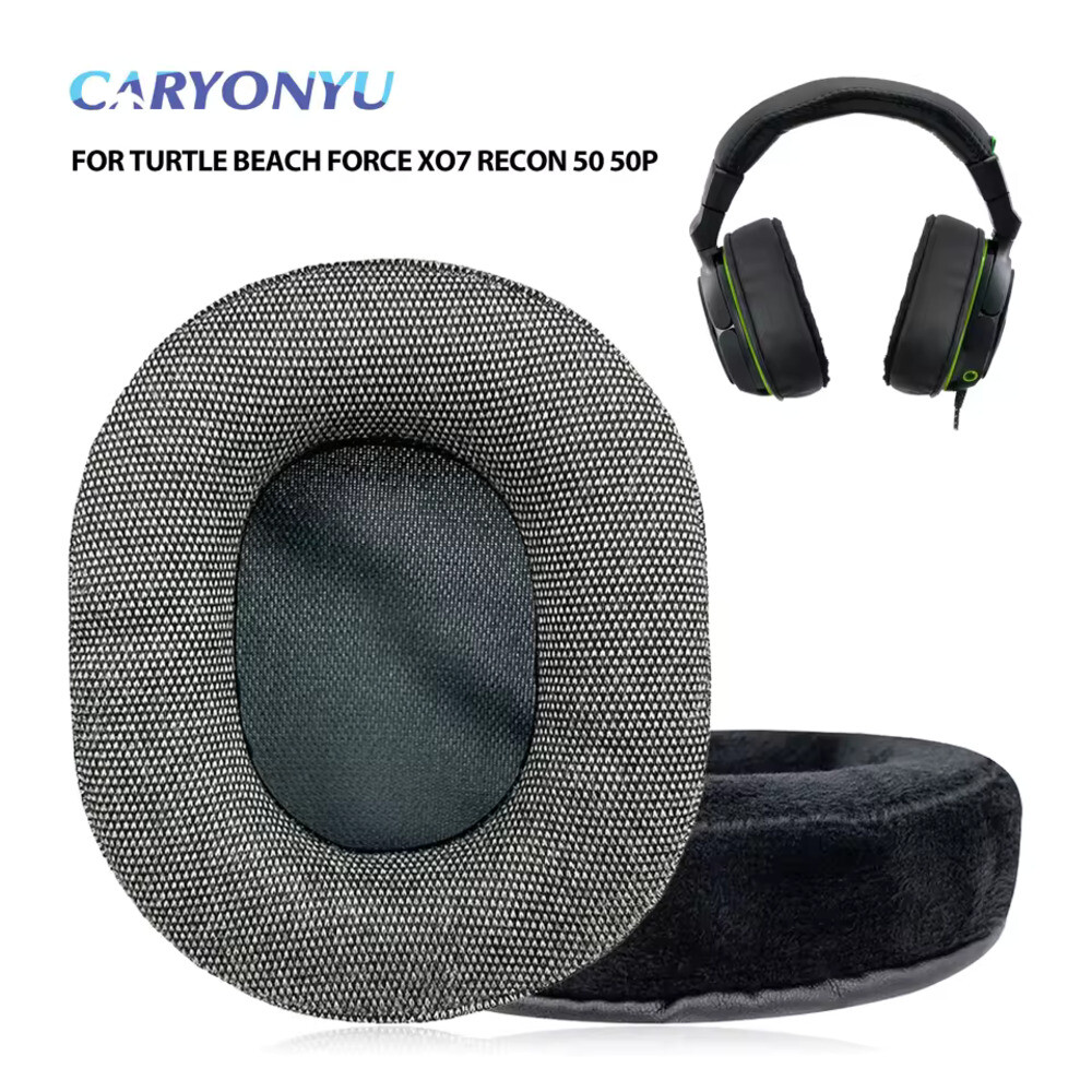 CARYONYU 터틀 비치 포스 XO7 리콘용 교체 이어패드 50P 헤드폰 두꺼운 메모리 폼 쿠션