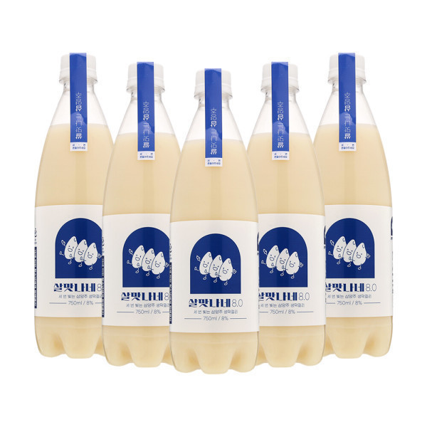 [오늘출발] 약사골전통주농업회사법인 세번빚은 살맛나네 막걸리 8.0 750mlx5병 무감미료 삼양주 쌀막걸리 바나나풍미