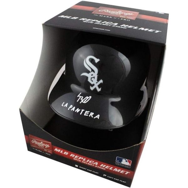 야구 헬멧 루이스 로버트 라 판테라 사인된 시카고 화이트삭스 복제품 풀사이즈 방망이 BAS COA 1730413