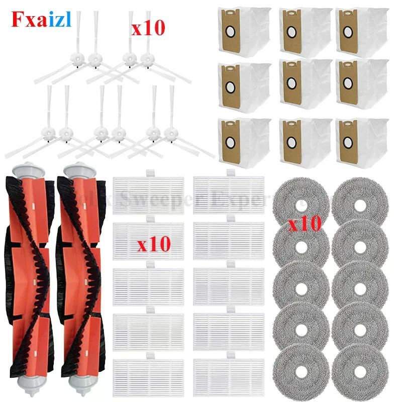 Xiaomi Lydsto W2 / Kyvol Cybovac S60 AICLE INS-200 먼지 봉투 메인 사이드 브러시 Hepa 필터 걸레 천 진