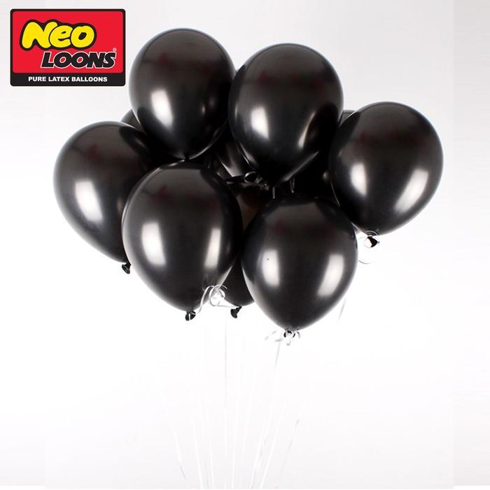 JHQS8TRZ_52CK30cm 펄 블랙 라운드 풍선 100개입
