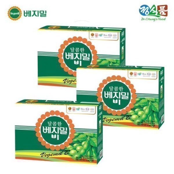 [오늘출발] 베지밀 정식품_담백한 베지밀B(팩) 190ml x 72개