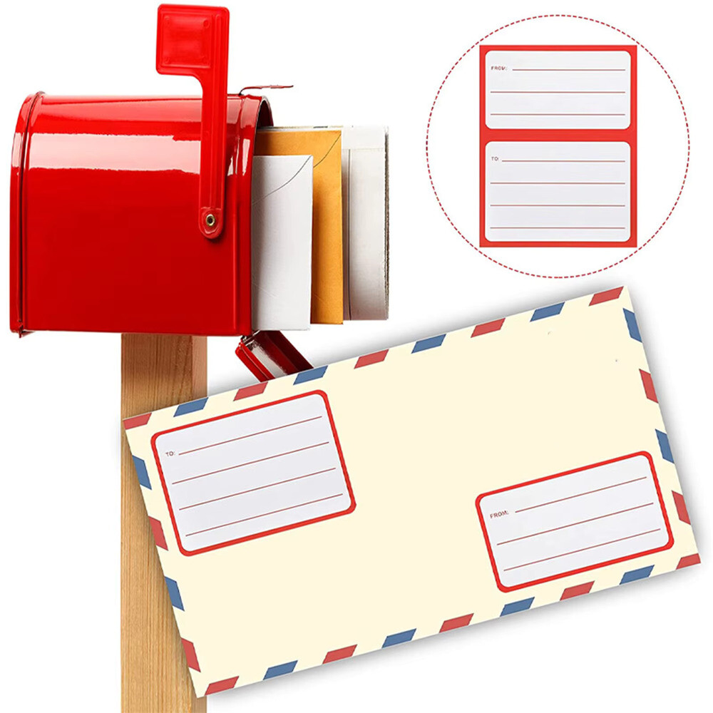 손글씨스티커 반송 주소 우편 라벨 필기 선물 태그 스티커 패키지 트 봉투용 3.5x4.5 인치 50 매