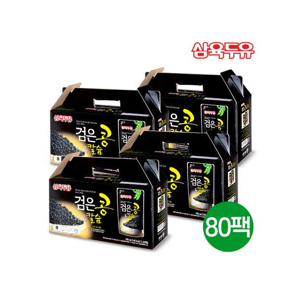 삼육 삼육식품 삼육두유 검은콩  칼슘 파우치 190ml 총 80팩