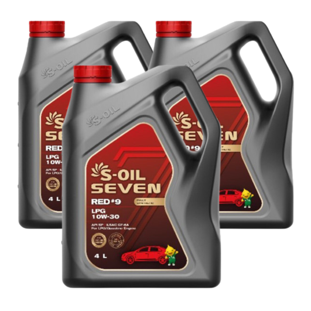 에스오일 엔진오일 세븐 레드9 LPG 10W30 4L x3개